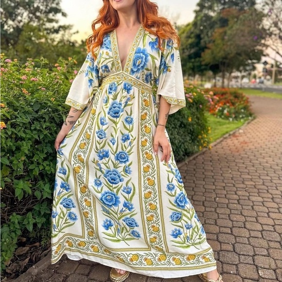 FARM Rio Puglia Long Dress Size S - Picture 3 of 11